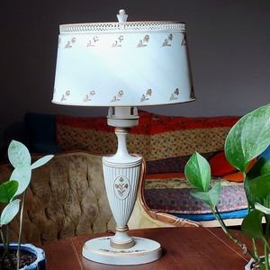 Toleware Metal Oval Lamp Mint Green